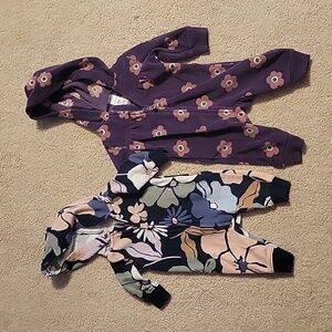 Carters baby girl hooded rompers (2)
